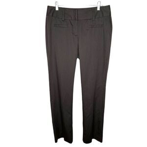 Cabi Work it Bootcut Pants Pinstripe Flare Trousers Mid Rise Gray Blue Size 10